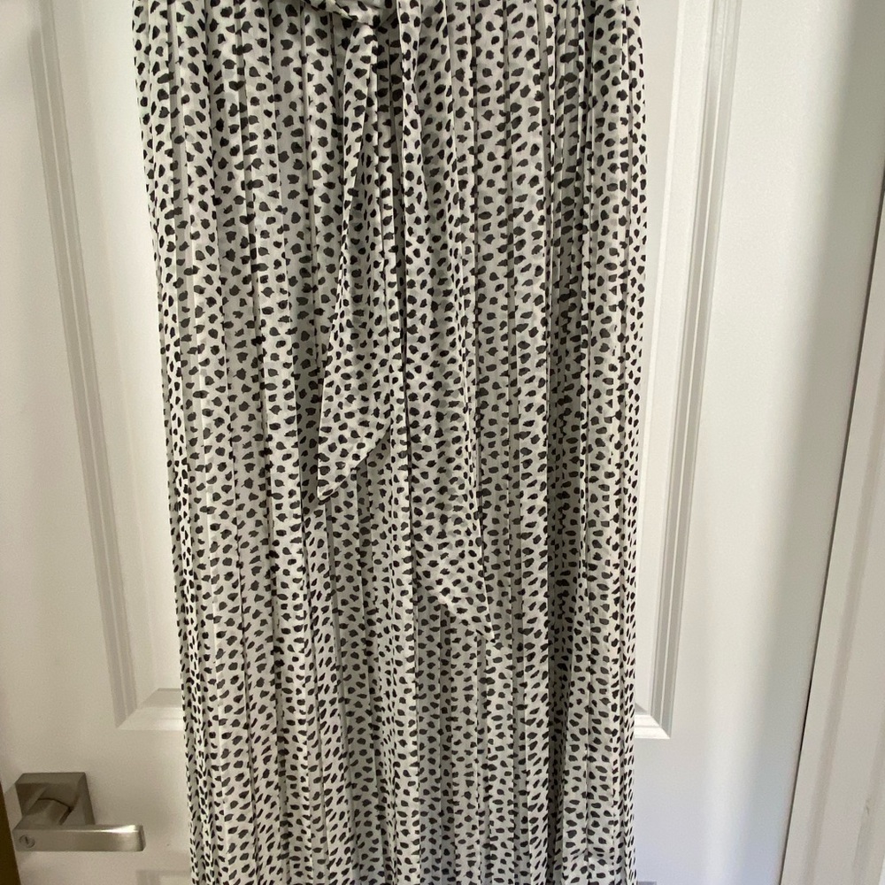 Joie Black and White Pleated Skirt for Casual Wear